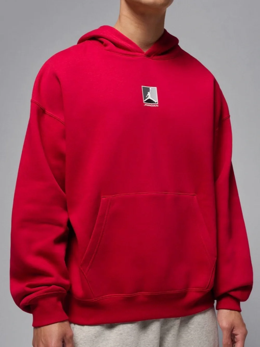 Jordan Brooklyn Fleece Men's Graphic Pullover Hoodie size New! red